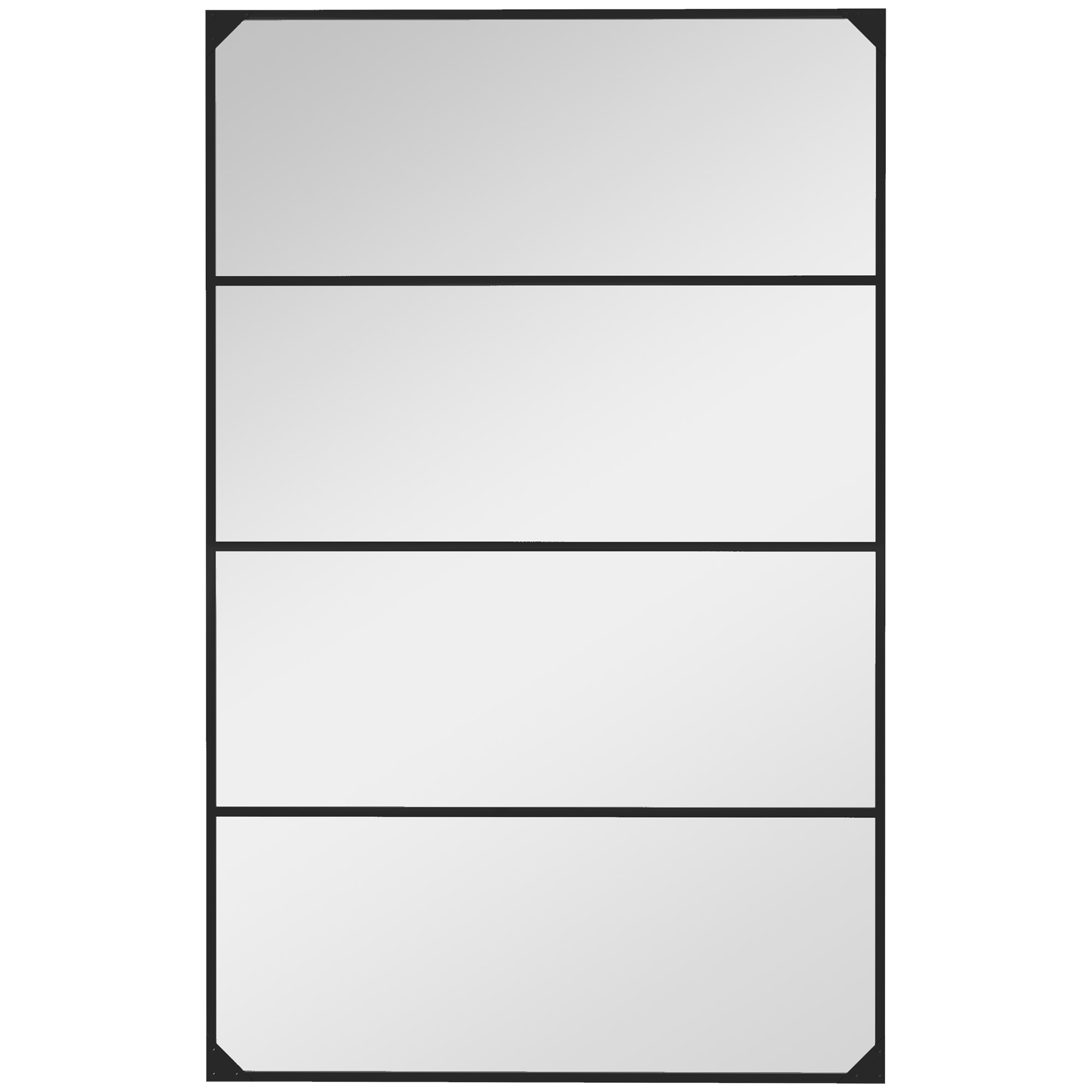 Miroir Mural Verrière Rectangulaire Style Industriel