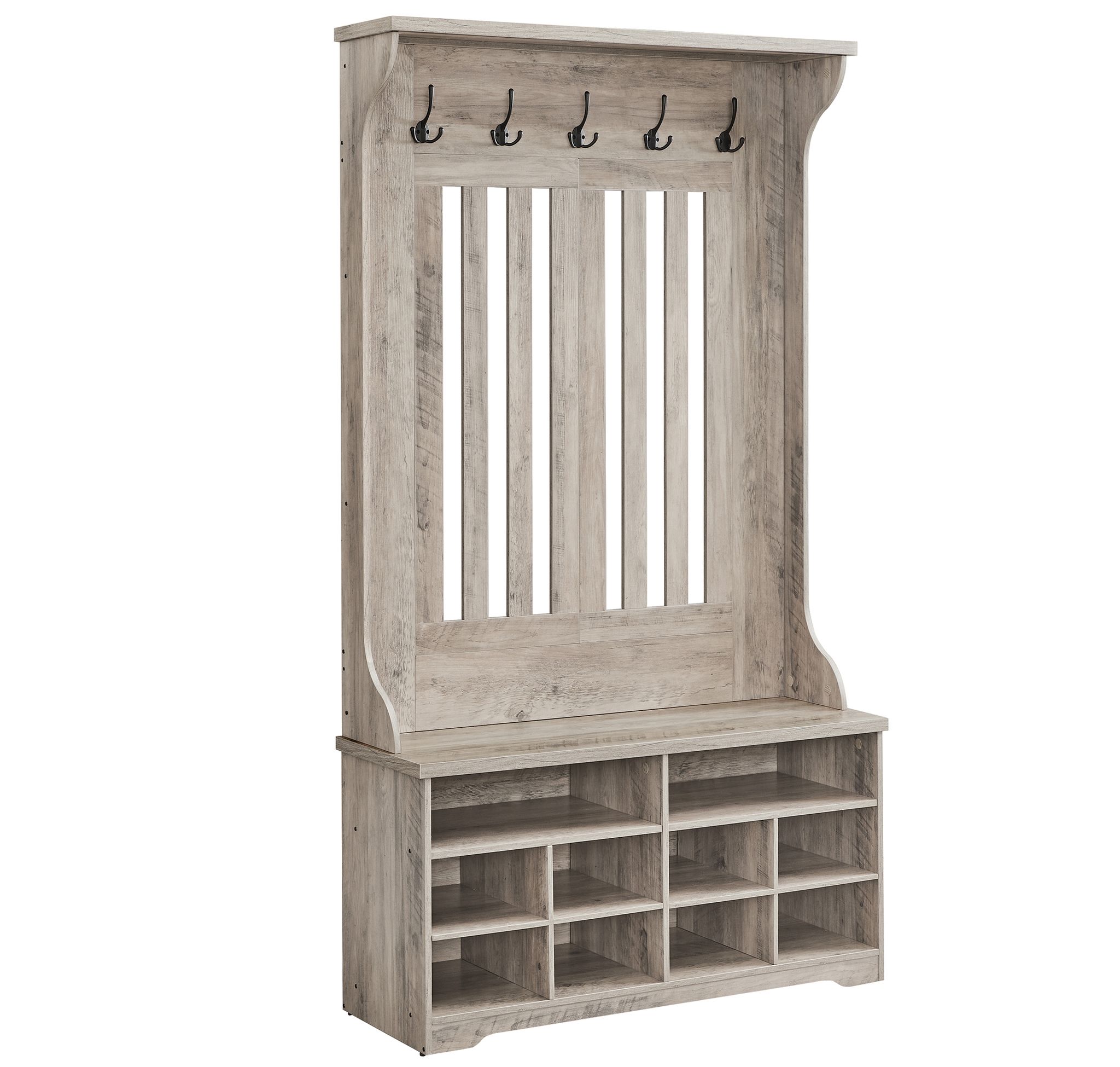 Vasagle - Meuble D'Entrée, Porte-manteau Avec Banc À Chaussures
