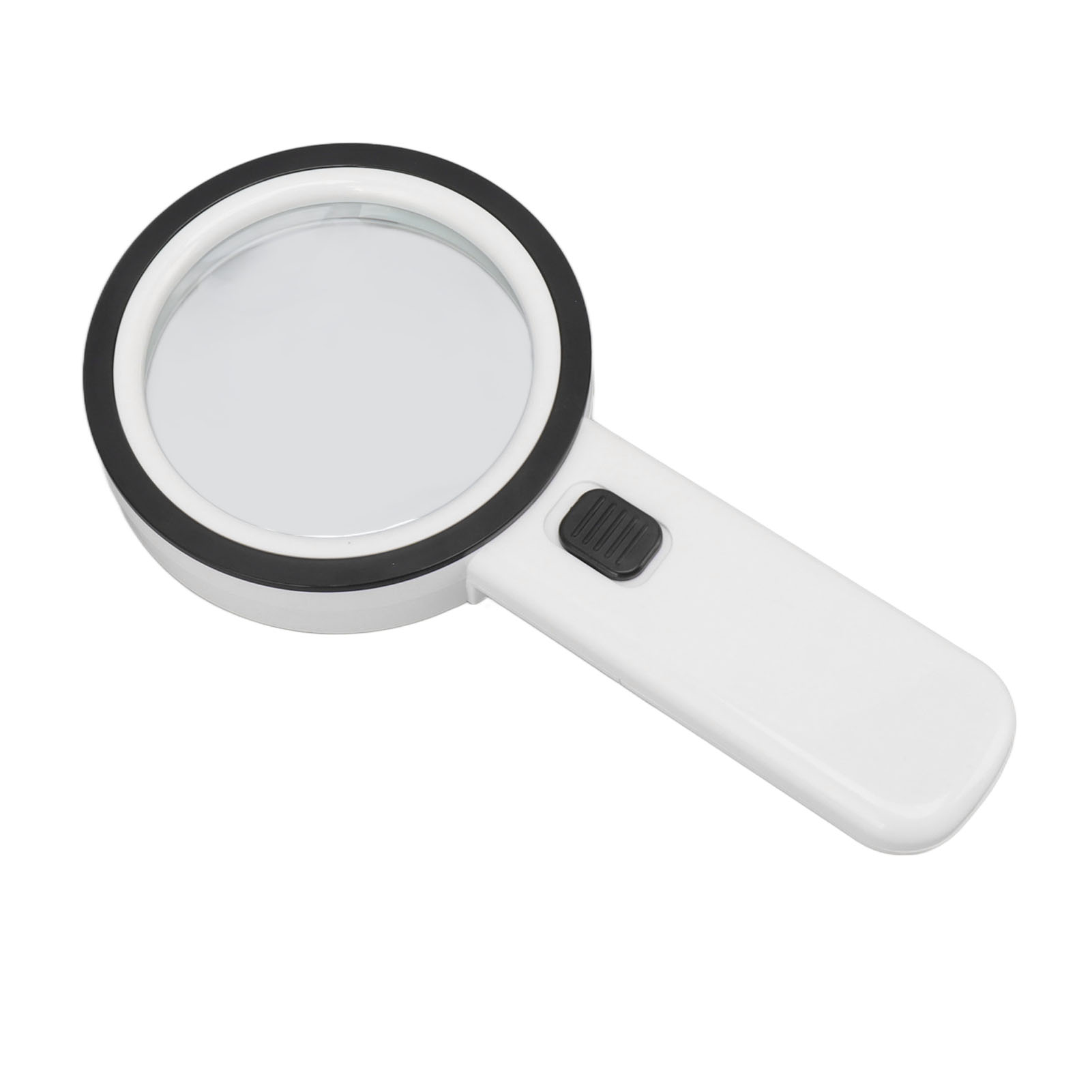 Loupe de poche 30x grand format avec 12 LED, verre double sans distorsion, 2 piles AA