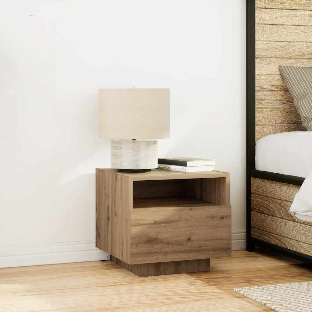 Meuble De Chevet 2 Pcs Chêne Artisanal 40 X 39 X 37 Cm Vidaxl