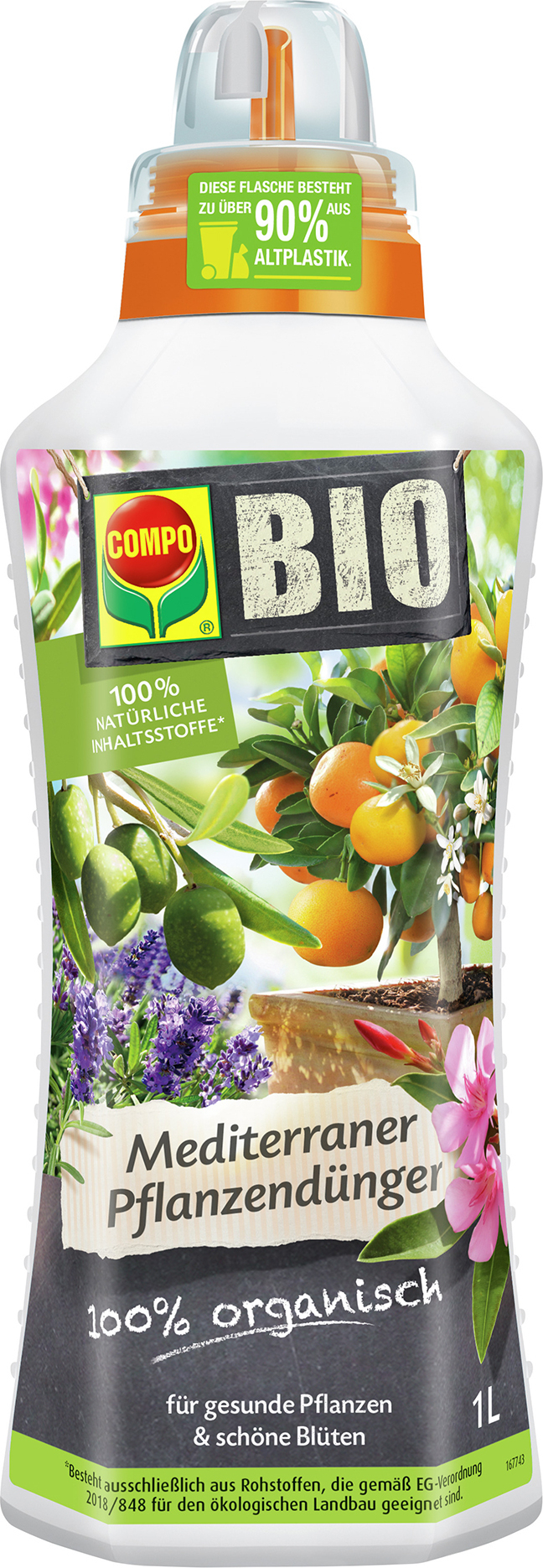 Concime Pianta Compo Mediterraner Organico 1 Litro