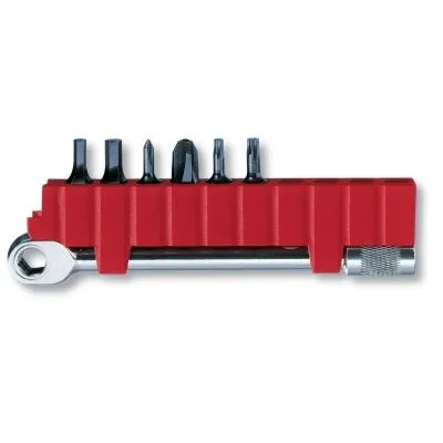 Victorinox Rot Halter + Ratschenschlüssel + Bits Swisstool - Bild 5
