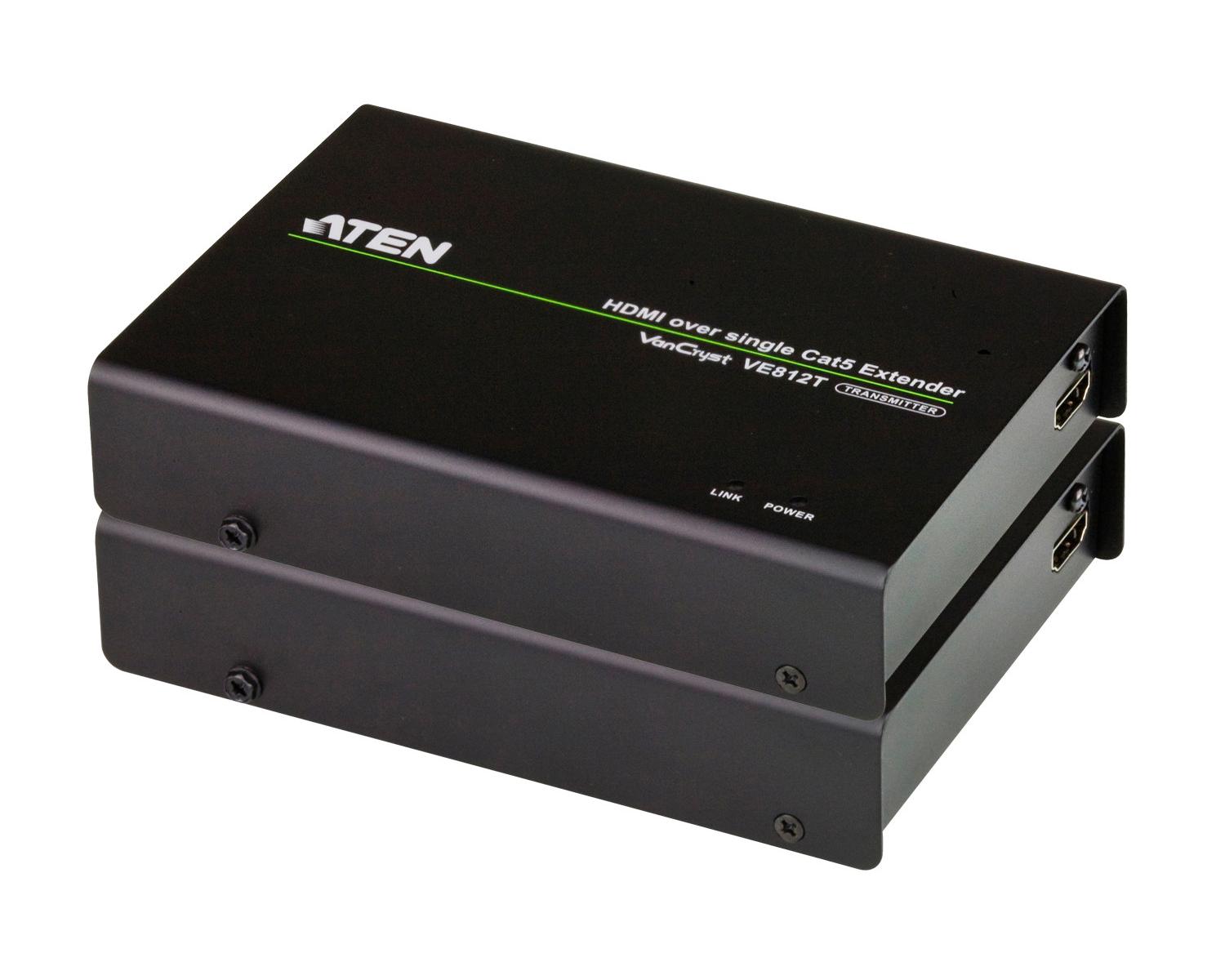 ATEN VE812 Audio-/Video-Leistungsverstärker AV-Sender & -Empfänger Schwarz