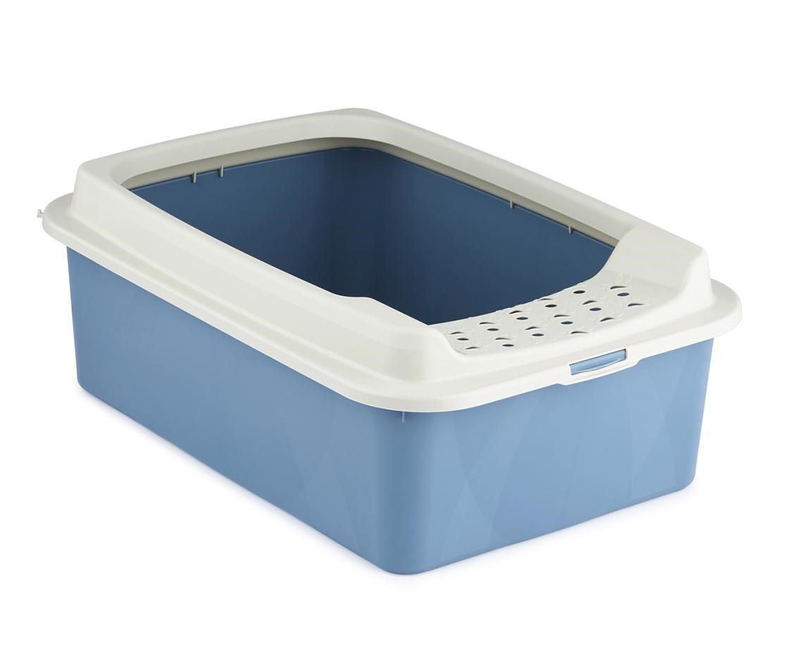 Rotho Blau Bonnie Cat Offene Katzentoilette Grau