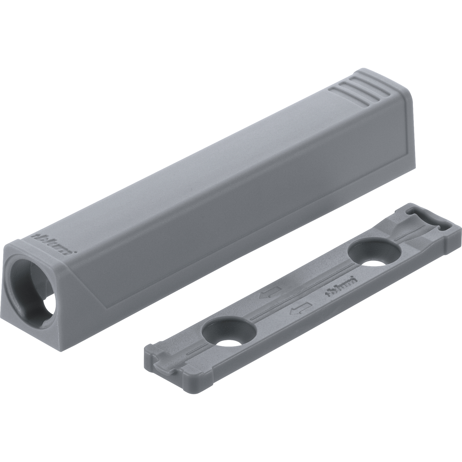 Blum Adapterplatte Gerade Für Druckschnäpper Tip-On Langversion, Adapterplatte Seidenweiß - Image 4