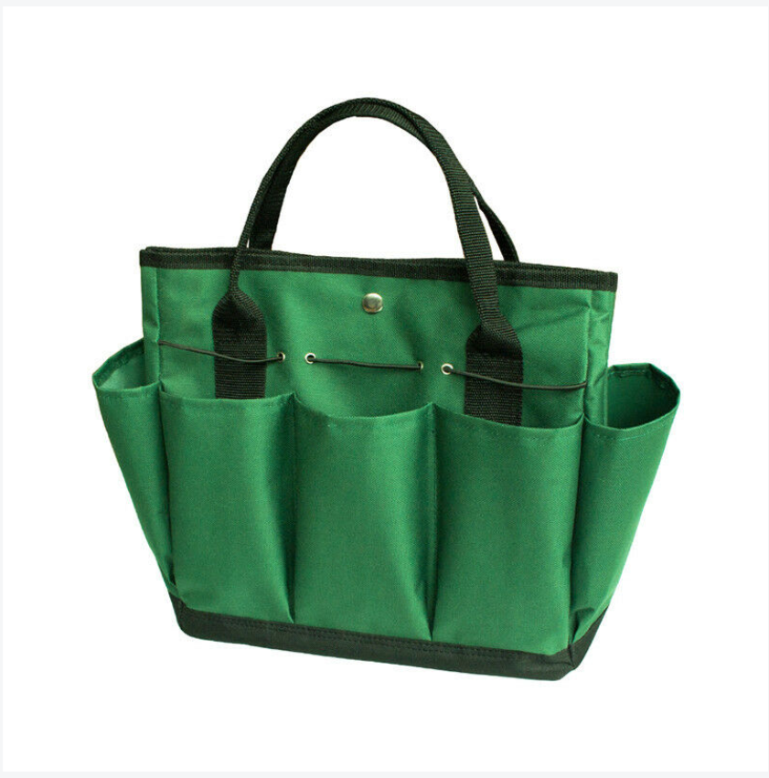 Sac de rangement pour outils de jardin en toile Oxford 600D, vert, 35 cm, multi-poches
