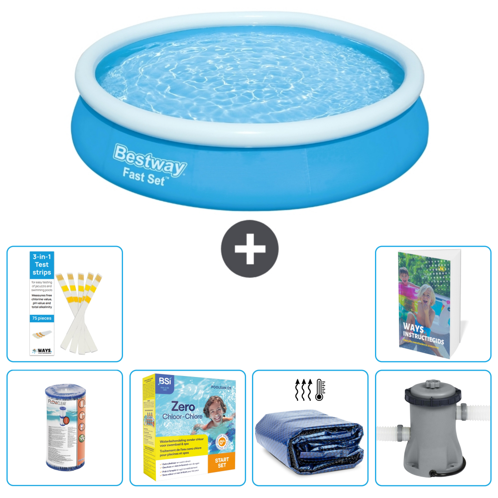 Bestway Piscina Bestway Fast Set Rotonda - 366x76 Cm - 7-pezzi  S50 Bestway