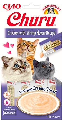 INABA Cat Churu Püree Huhn & Garnelen 4 x 14 g - Bild 4