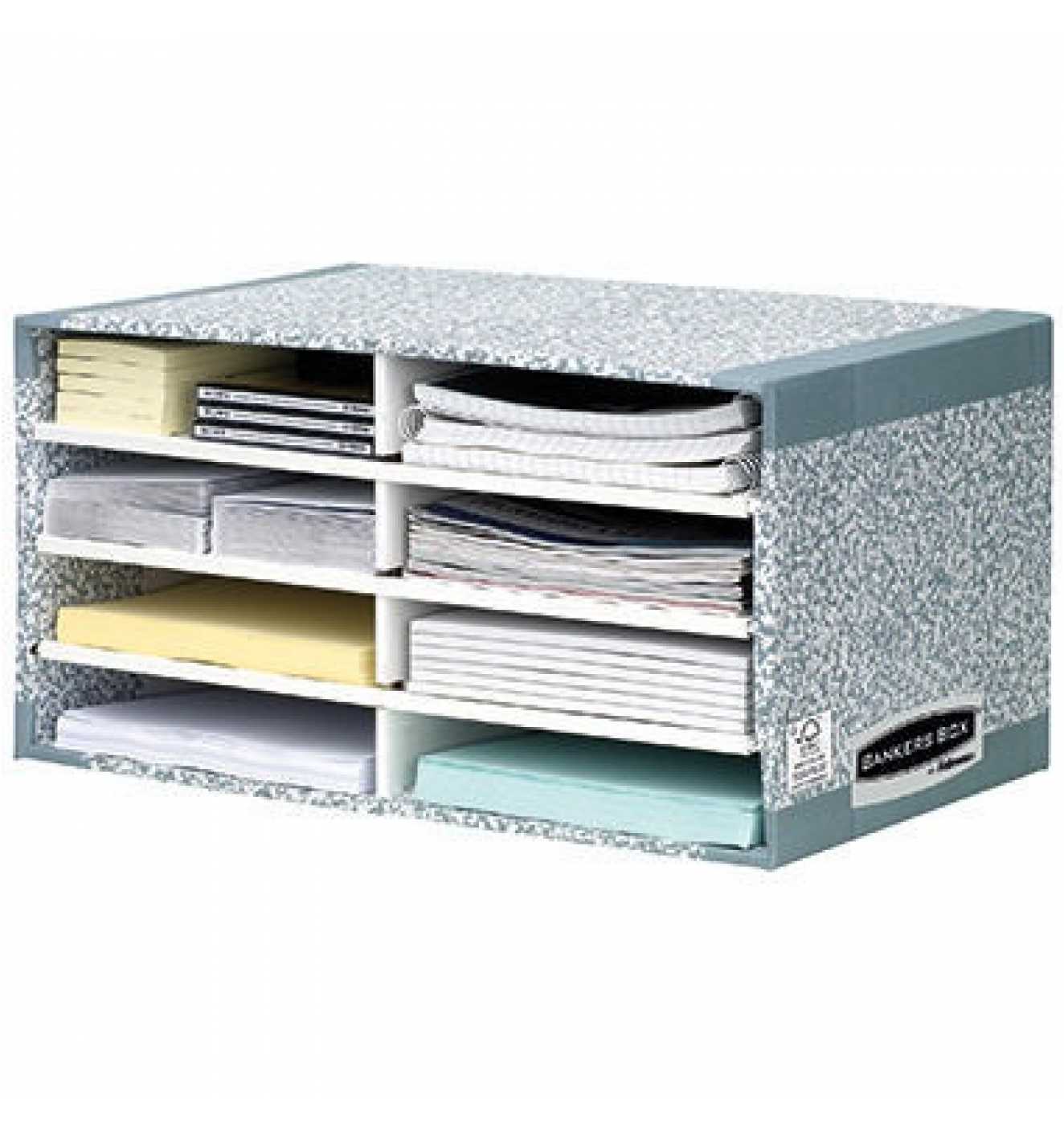 Grau Briefablage ® System Din A4 Karton 100 % Recycelt Farbe: /Weiß - Bild 6