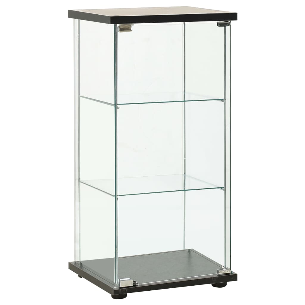 Armoire De Rangement En Verre Trempé 42-5x36-5x86 Cm Couleur : Noir