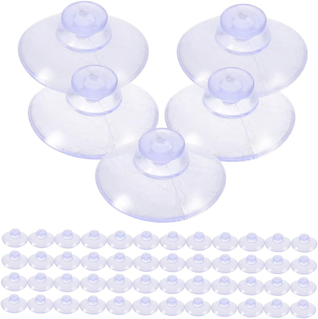 Crochets à ventouse transparents en PVC, fixation adhésive sans outil, lot de 200