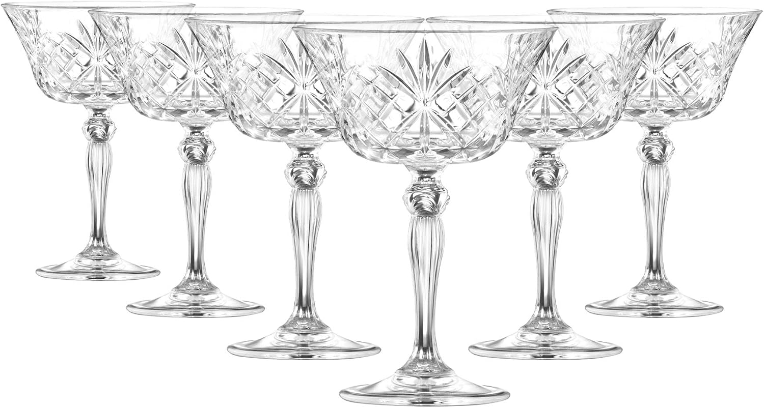 260ml Crystal Melodia Champagne Saucers - Pack of Six