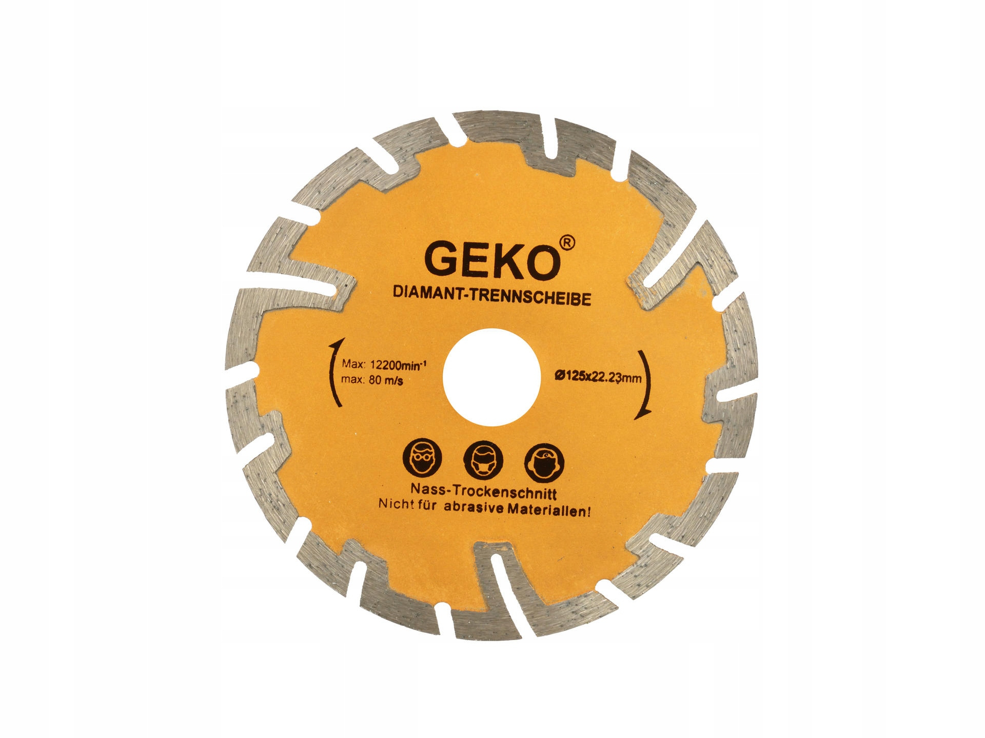 Import Diamantscheibe Geko G00225 125 Mm Laser Geschweißt Trocken