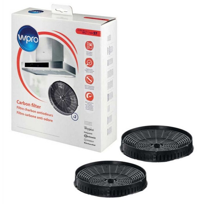 2 filtres à charbon 484000008824 · diamètre 175 mm — photo de l’offre ManoMano