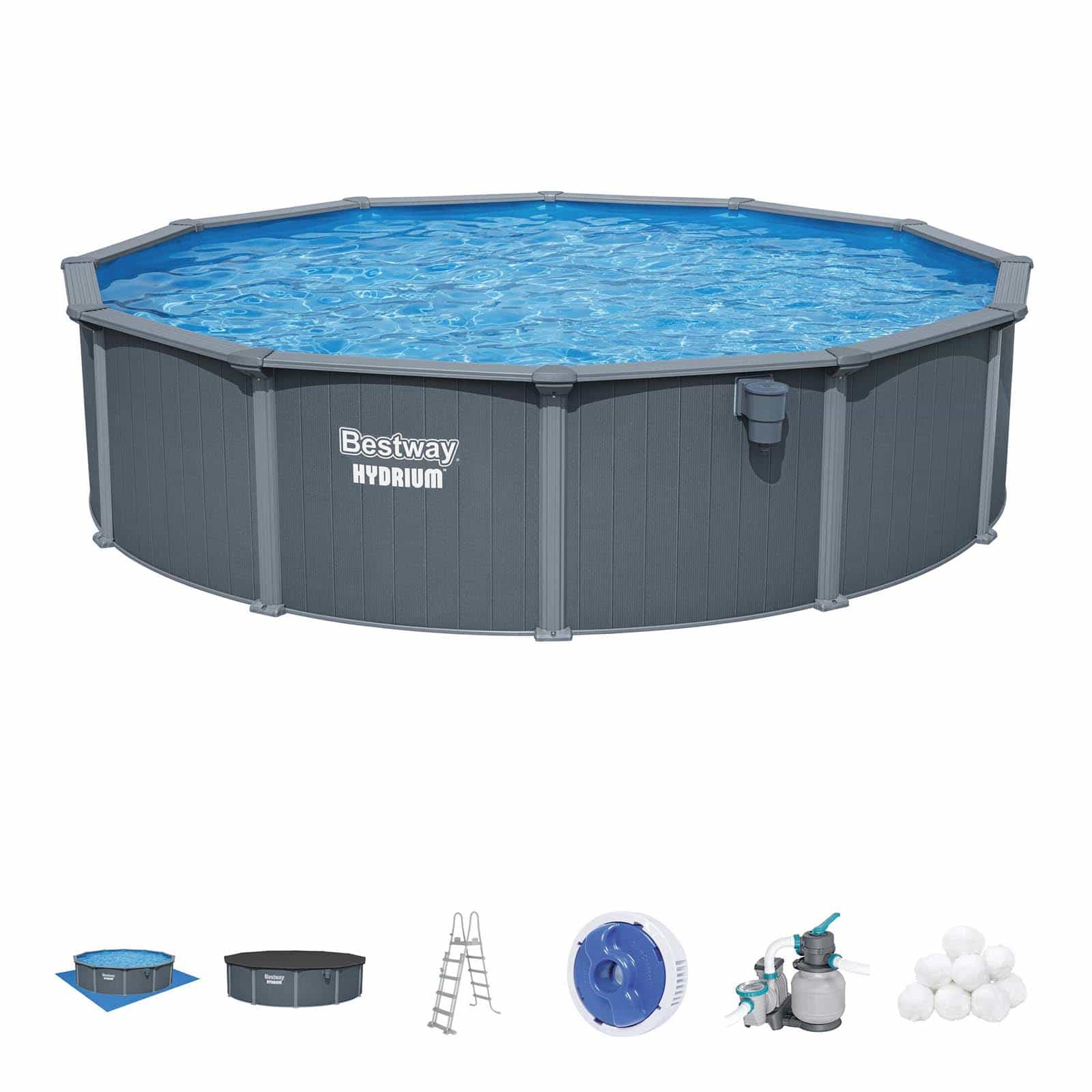 Bestway Piscina de Jardín Modular para Todo el Año, 549 x 132 cm, 13