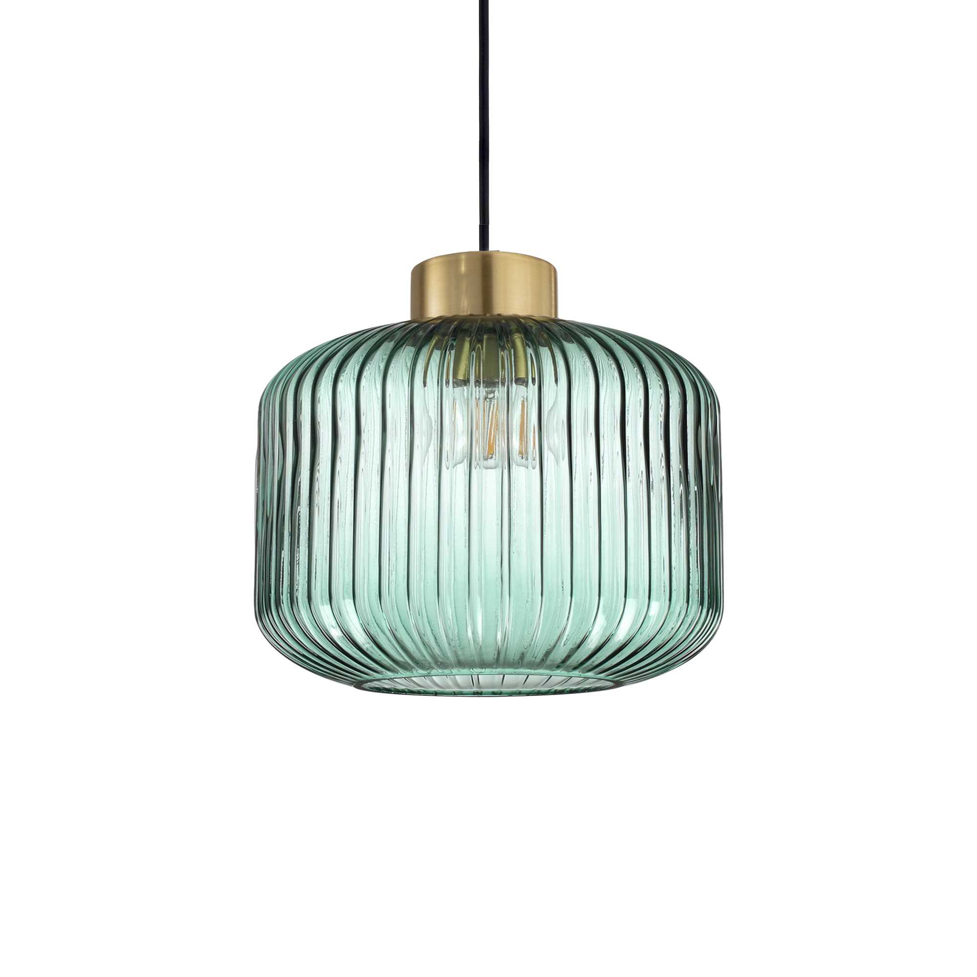 Pendelleuchte MINT-2, Ø 20cm, E27, Minzgrün / Messing satin - Bild 2