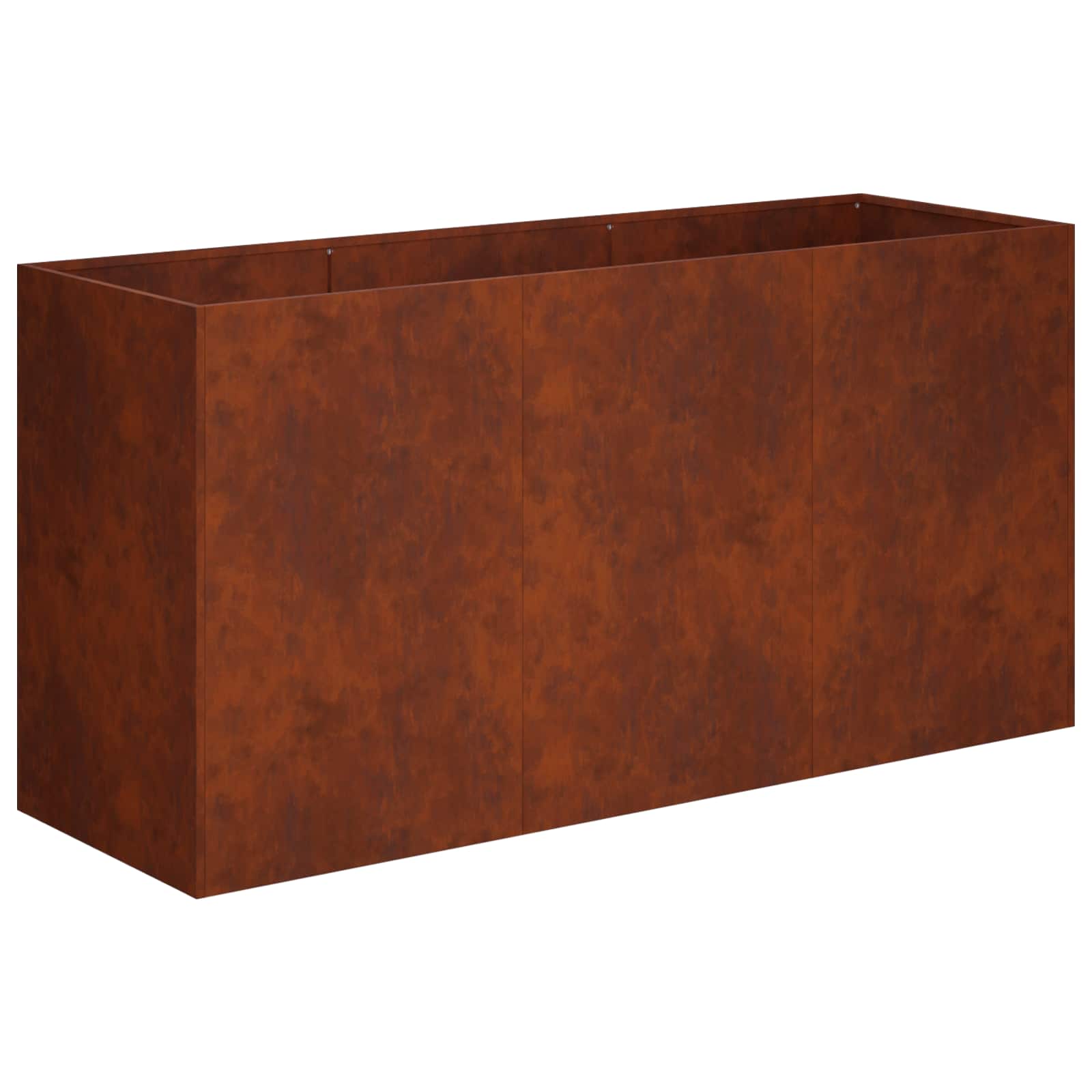 Cache-pot De Jardin Rouillé 120 X 40 X 60 Cm Acier Patiné Vidaxl