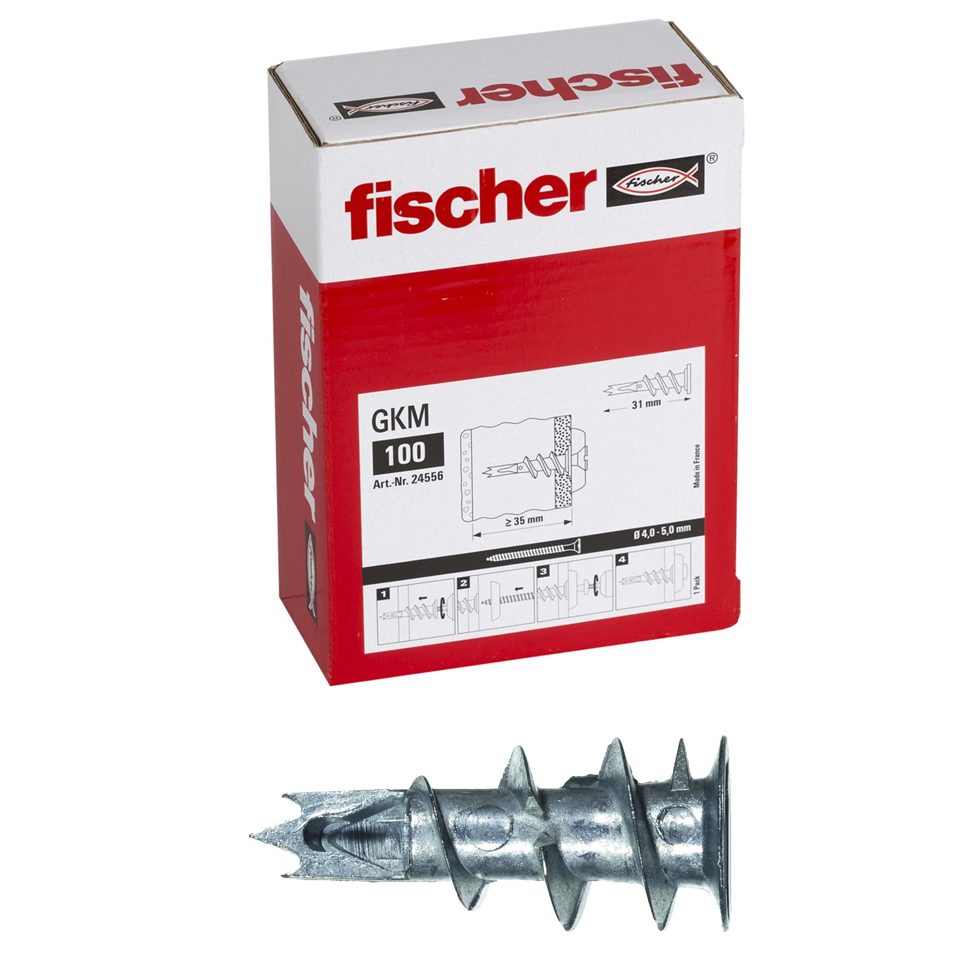 Fischer Tassello Metallo Per Cartongesso 'gkm' Lunghezza 31 Mm
