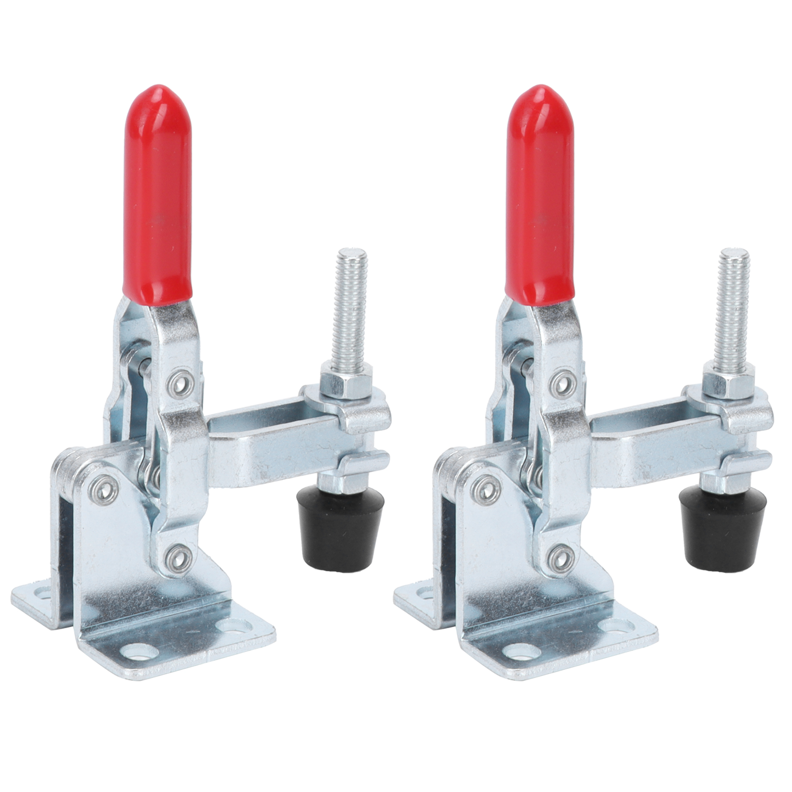 Pince à genouillère antidérapante avec serrage rapide, fer et plastique, 50 kg, lot de 2