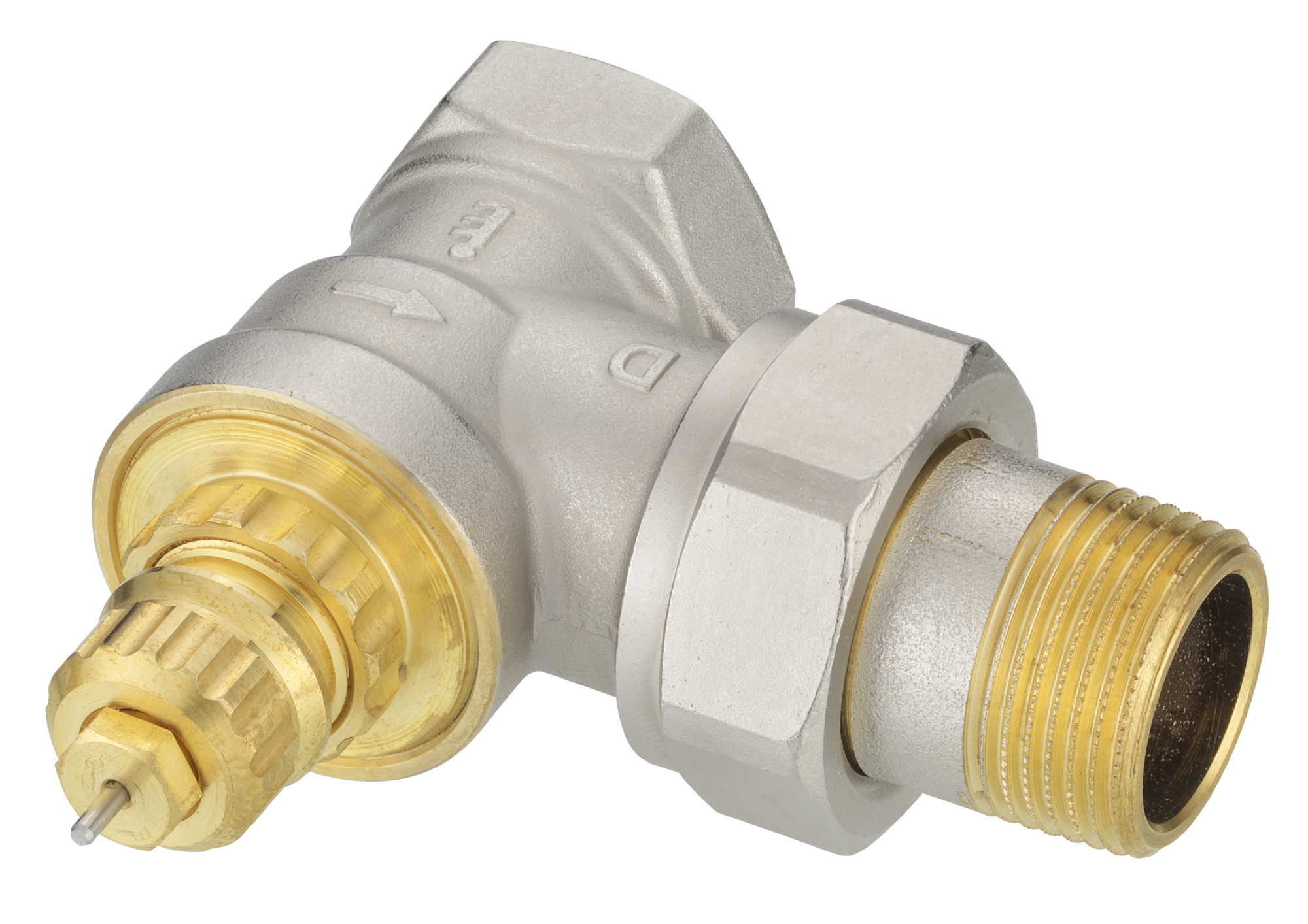 Versilbert Danfoss Ventilgehäuse Ra-G 20 R 3/4, Eck, Matt Vernickelt, 013G1678 - Bild 4