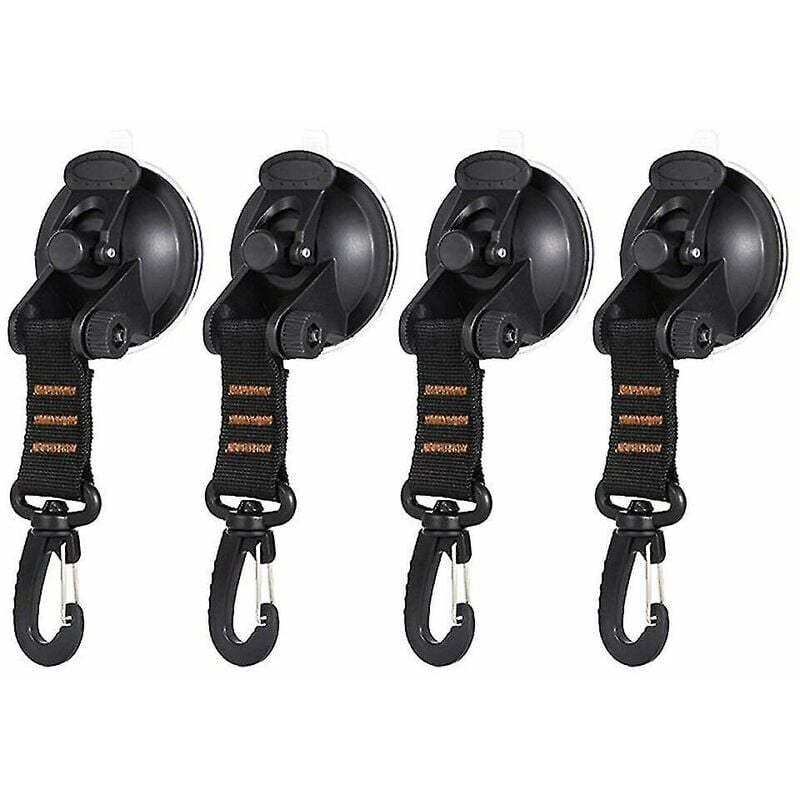 Crochets d'ancrage à ventouses ABS étanches, rotatifs à 360°, réutilisables sans perçage, lot de 4