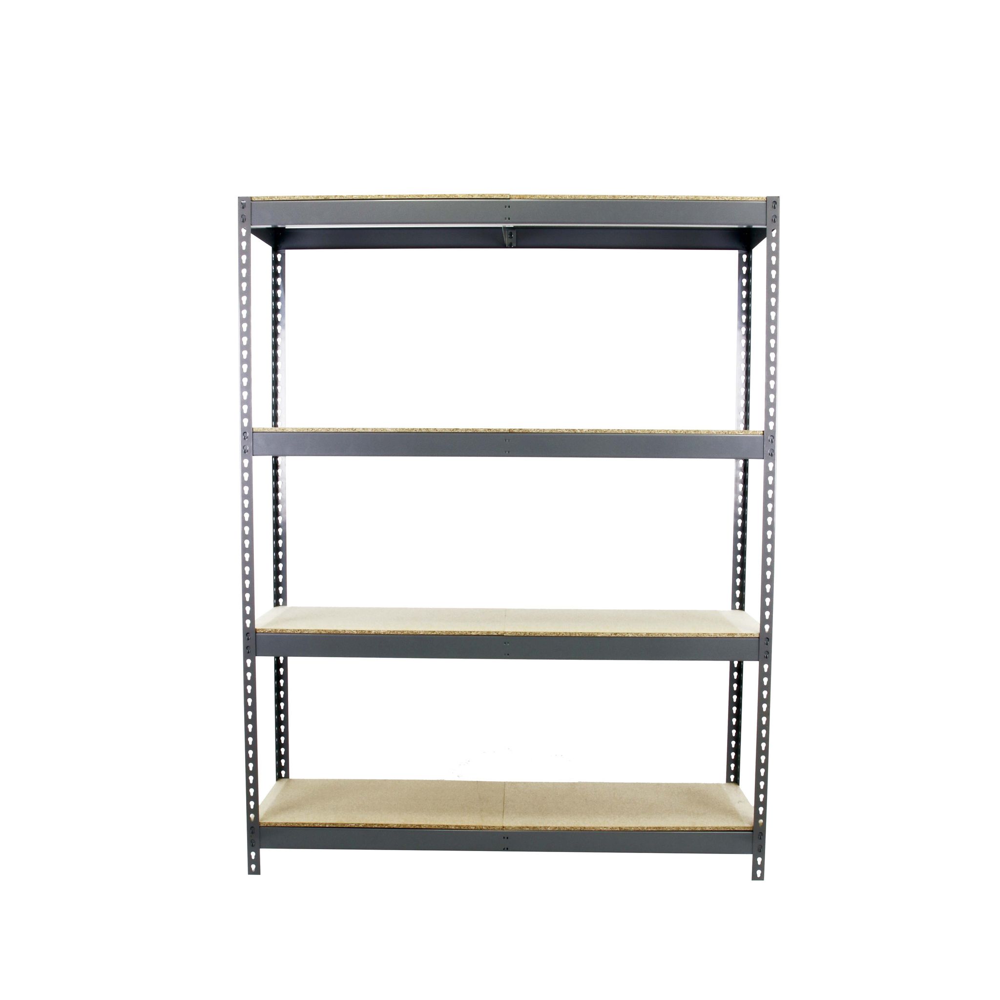 Simonrack Grau Metallregal Mit Robustem Holz, 4 Böden