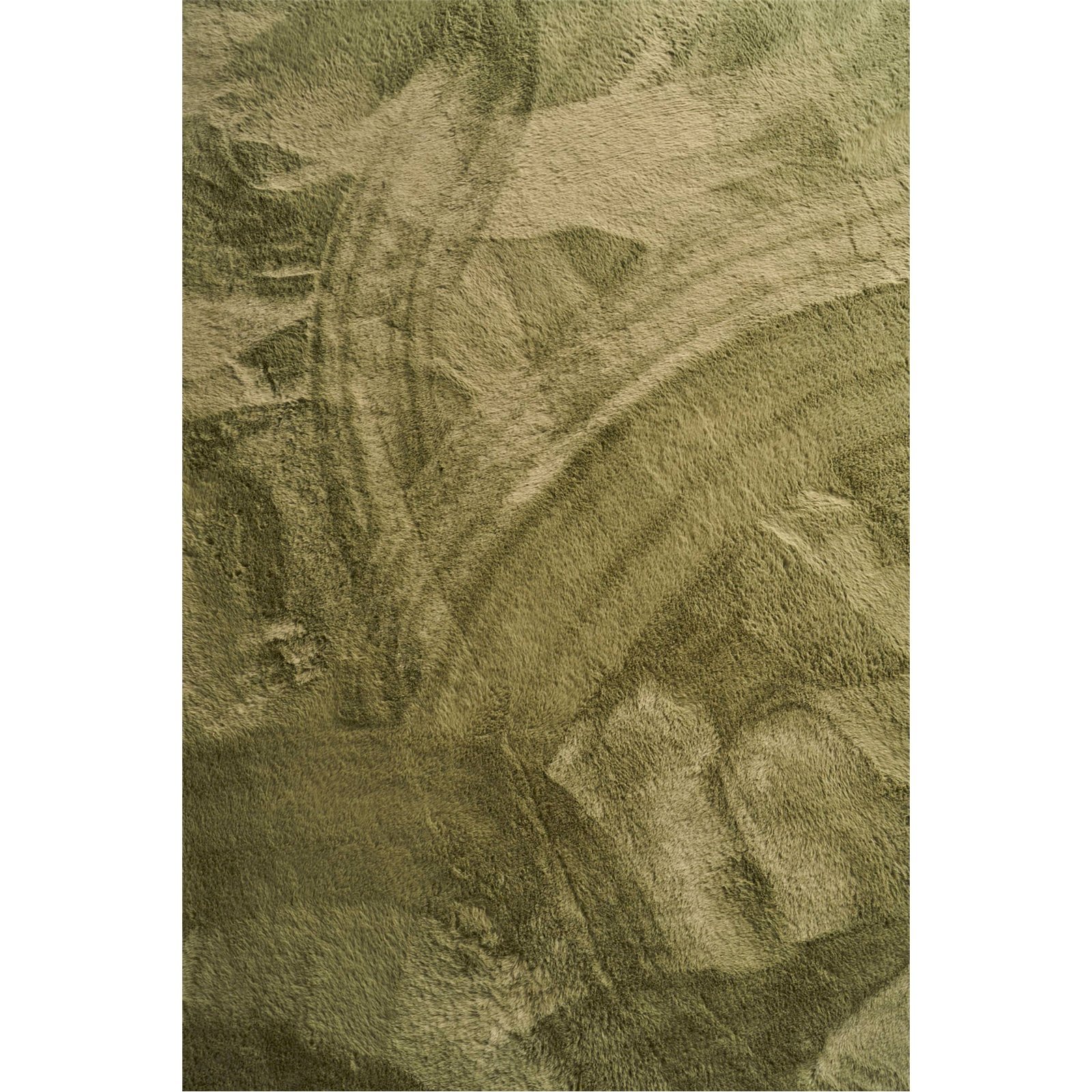 Tapis Vert Uni Très Doux Antidérapant Lavable - 200 X 290 Cm