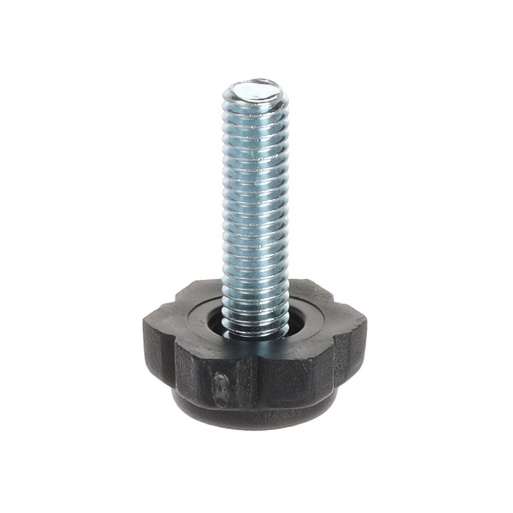 Riex Ga12 Gamba Regolabile Avvitabile D17, M6x22, Nera
