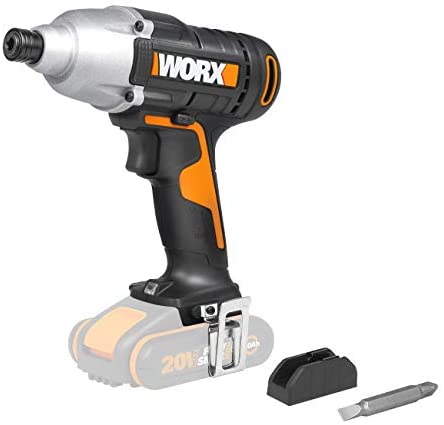 Worx Schwarz/Orange Schraubendreher De Impact 20V Powershare Wx291.9 - Kein Akku, Kein Ladegerät Control Variable De Geschwindigkeit, Reversibel, Metallgetriebe, Leicht Led