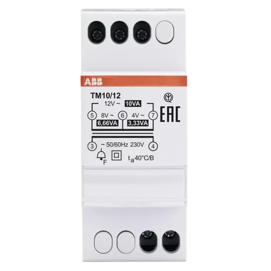 ABB Klingeltrafo TM10/12 Eingang 230V | Ausgang 4V-2,5A | 8V-1,3A | 12V-0,8A - Image 3