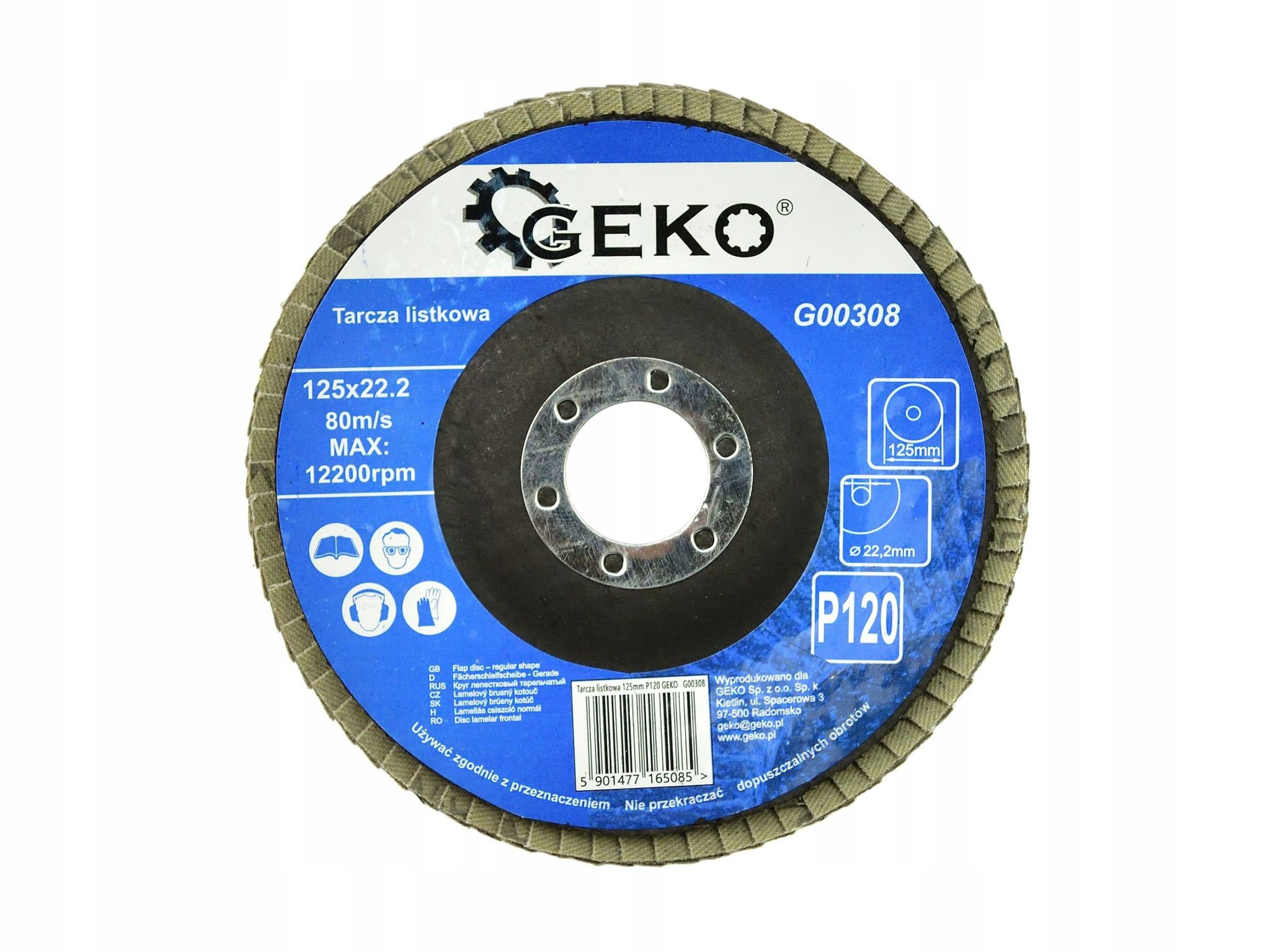 Import Schleifscheibe Geko Flap Disc 125 Mm P120 10 Stück
