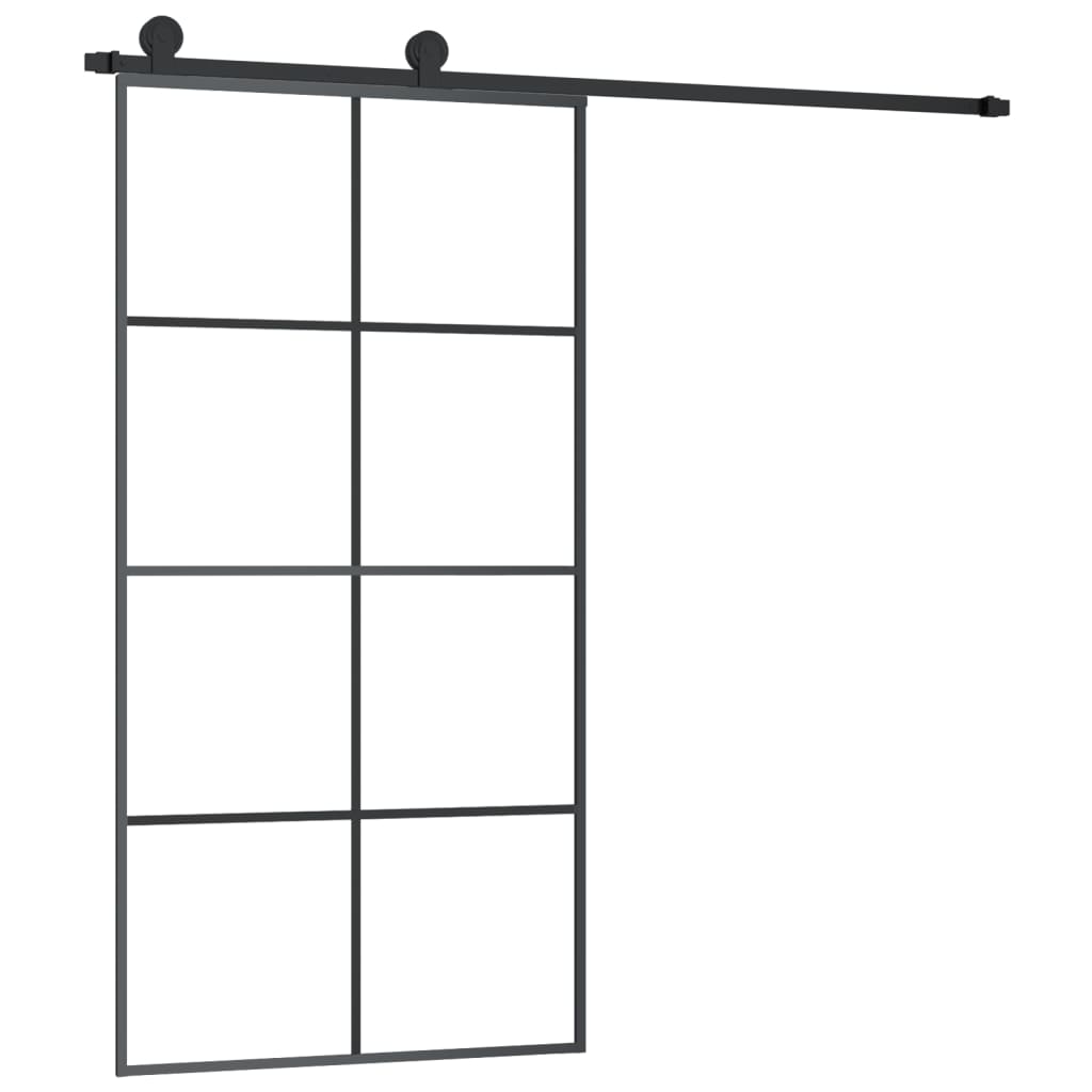 Vidaxl - Sliding Door With Hardware Set 102.5x205 Cm Esg Glass&aluminium