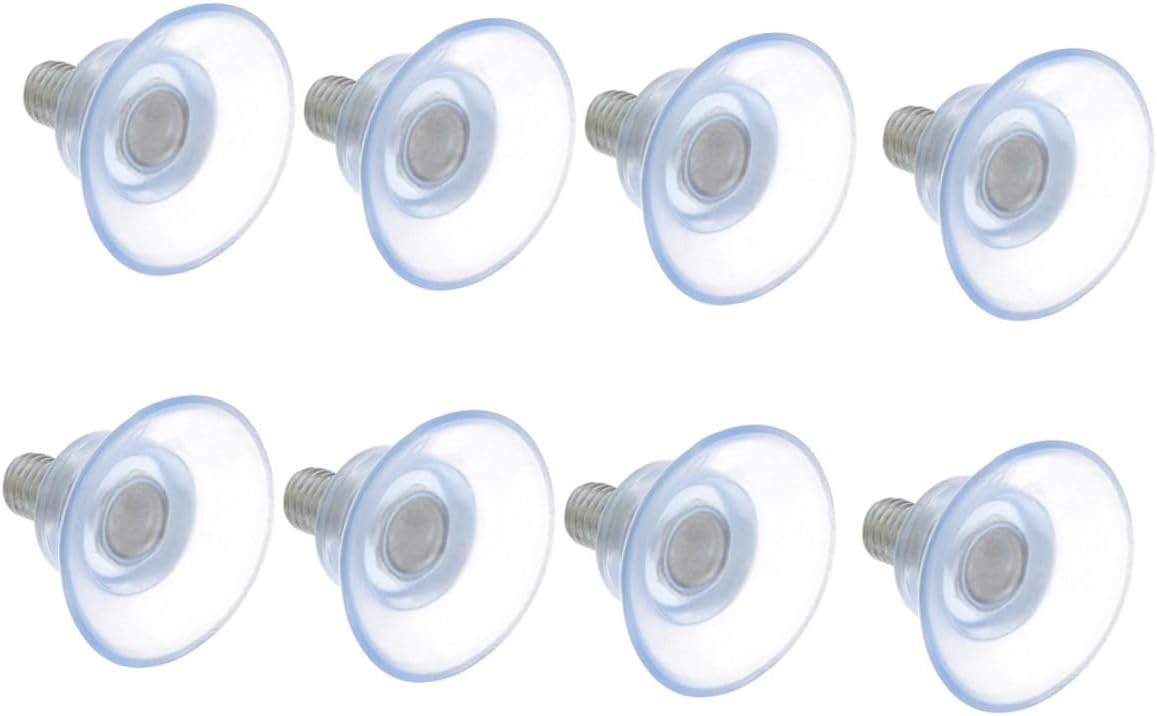 Crochets adhésifs à ventouse en PVC transparent, réutilisables, lot de 8