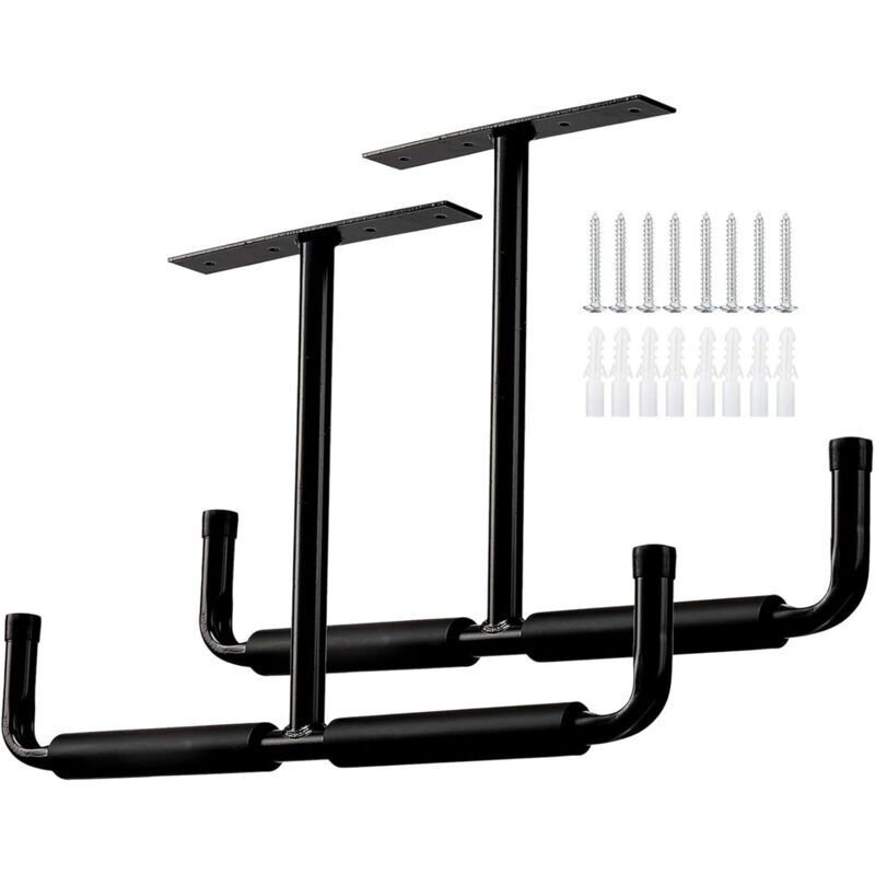 Crochets de rangement pour garage à fixation au plafond, support d'échelle et tuyaux, 50 kg, lot de 2