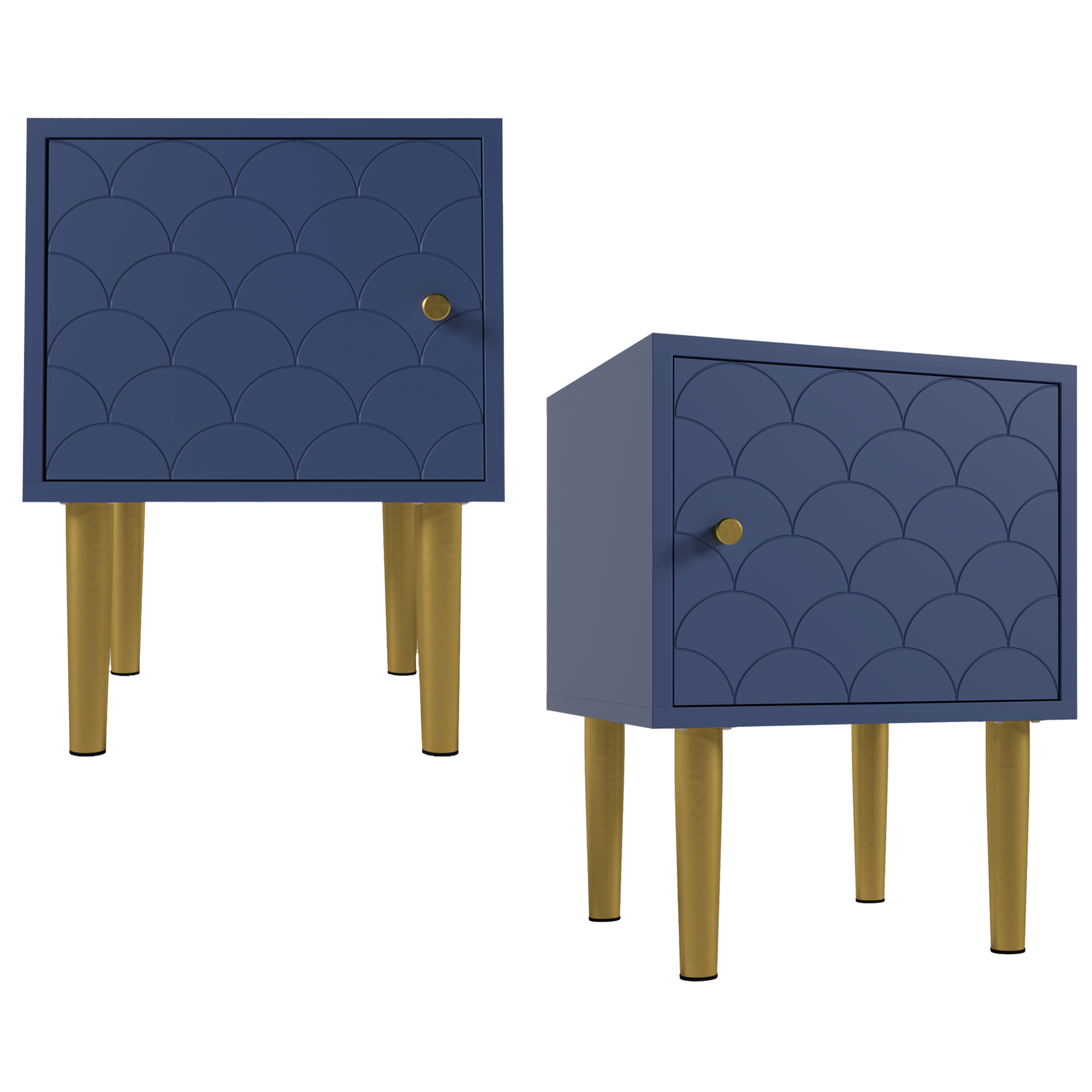 (=wf290544aab) Lot De 2 Tables De Chevet