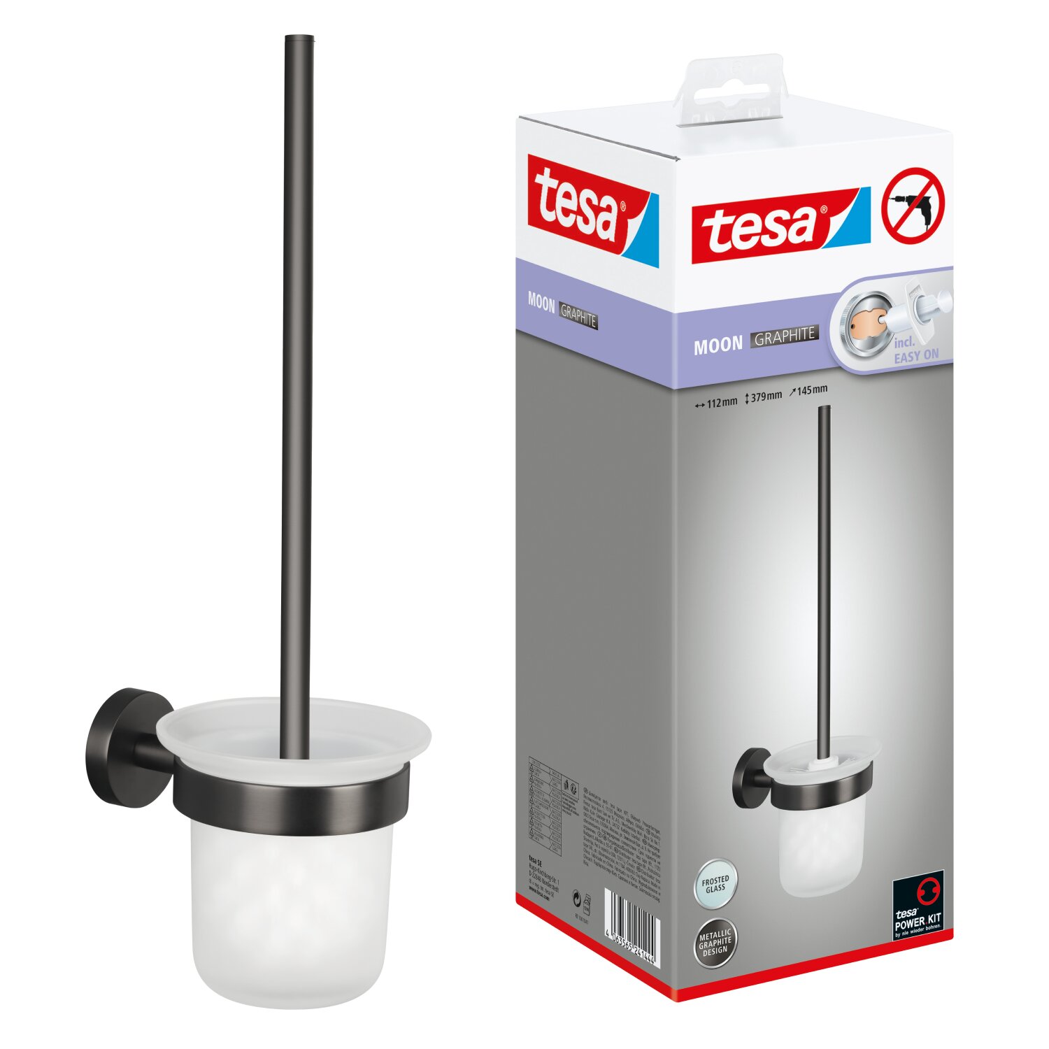 Tesa Moon Graphite Klobürsten-garnitur Klebstoff  Glas, Metall