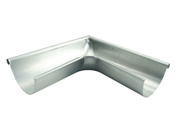 Marley - Rinnenwinkel Nw 150 Mm, Außenecke, 90°, Halbrund, Titan-zink Halbrunde Dachrinnen Verzinkt
