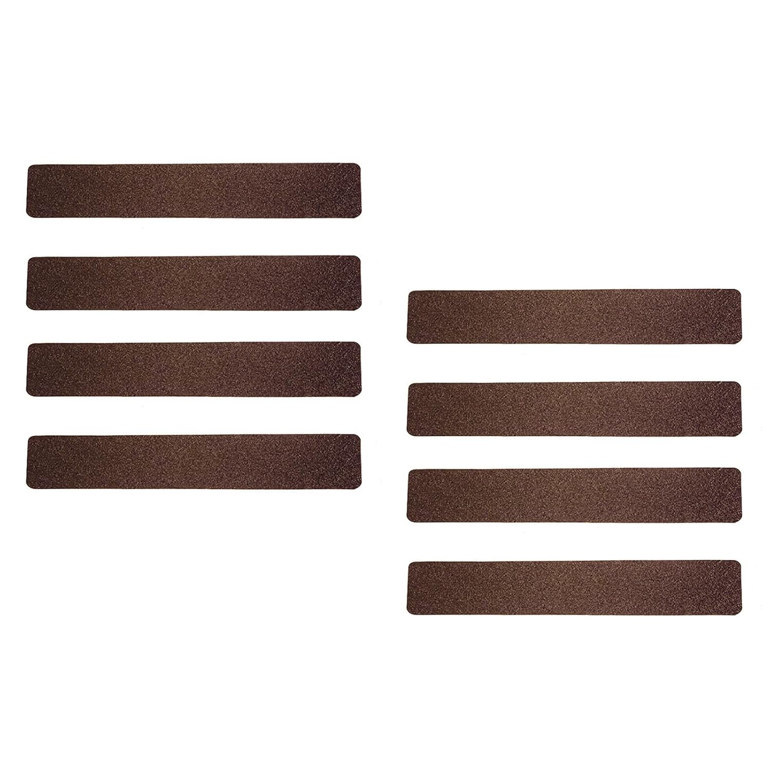 Bande antidérapante marron auto-adhésive pour marches et escaliers, 5 x 30 cm, lot de 8