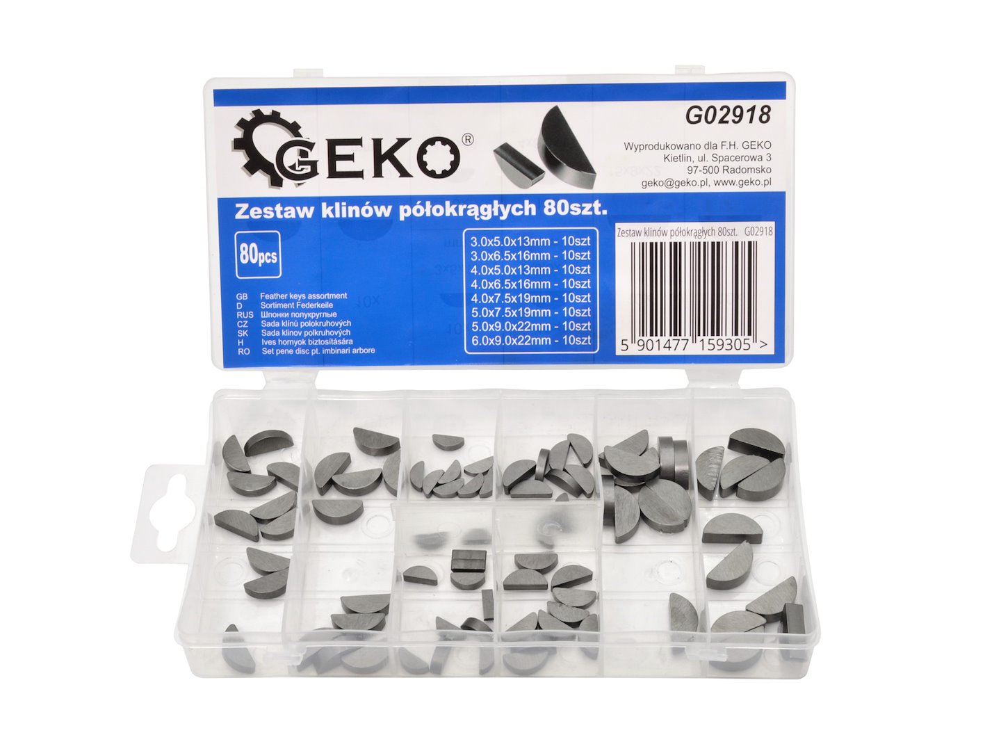 Geko Set Mit 80 Halbrunden Keilen (20)