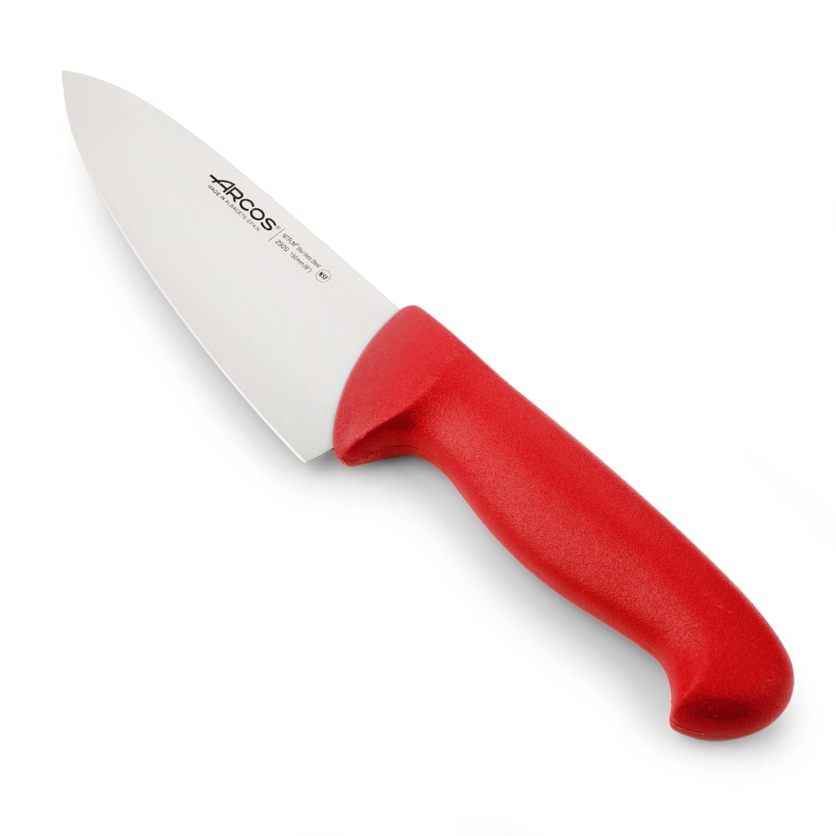 Arcos Rot Kochmesser Farbe - Prof 292022 Edelstahl Nitrum Und Mango Ergonomische E Polypropylenklinge Und 15 Cm Klinge, Vitrine