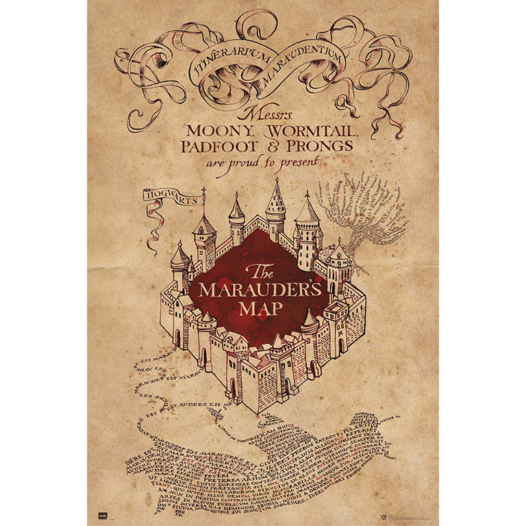 Grupo Erik Mehrfarbig Poster Harry Potter Marauder's Map