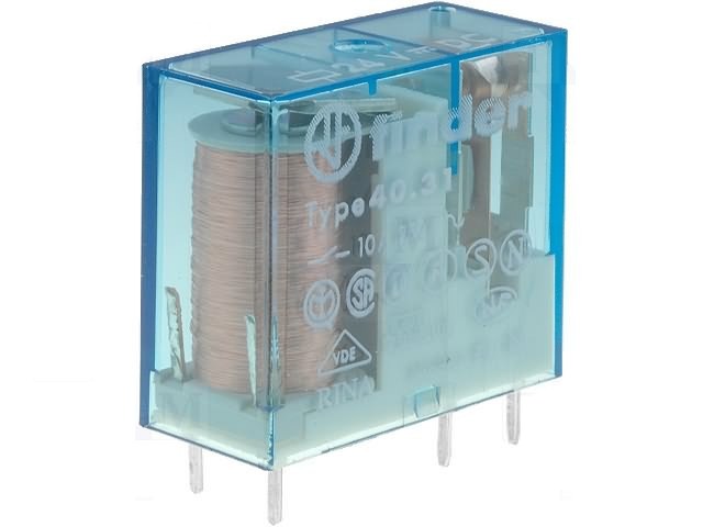 Finder Blau Relais 5Vdc 1Cto Geschaltet 10A/250Vac 40319005.0000