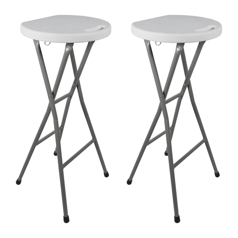 Oxeo - Tabourets Haut Pliant X2 - Hauteur 80cm - Tabouret De Bar Pliant