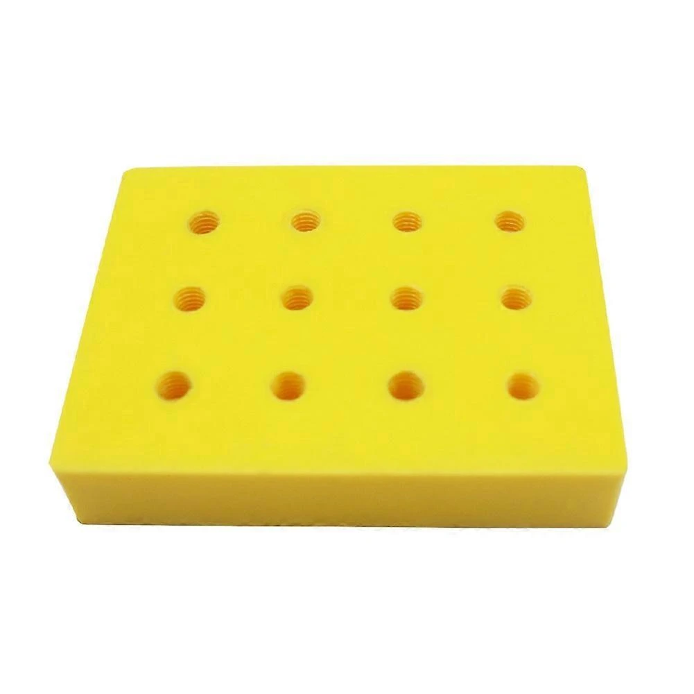 Boîte de rangement pour pinces filetées M8, 12 trous, en POM, jaune