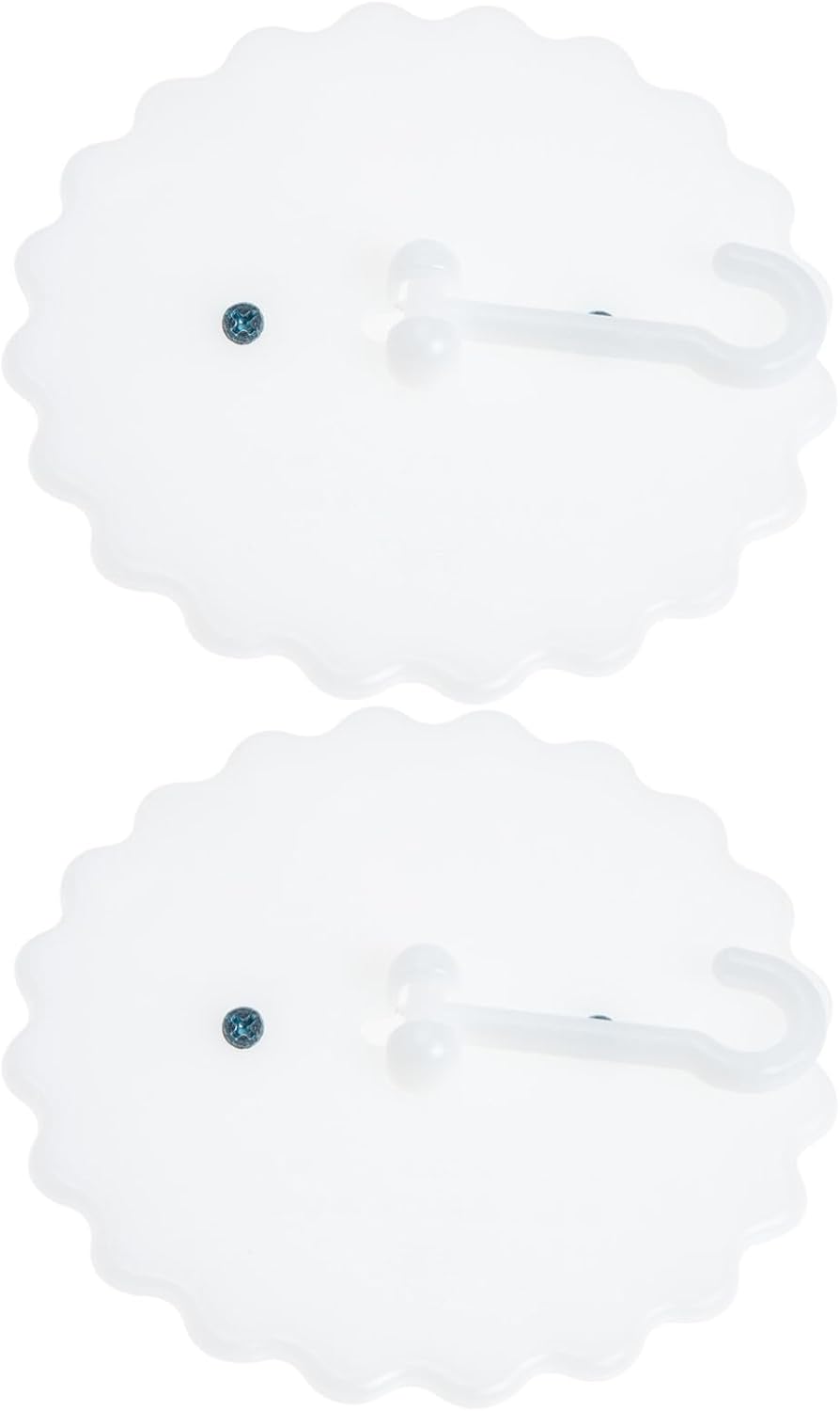 Crochets à ventouses pour suspendre, fixation adhésive, blanc, lot de 2
