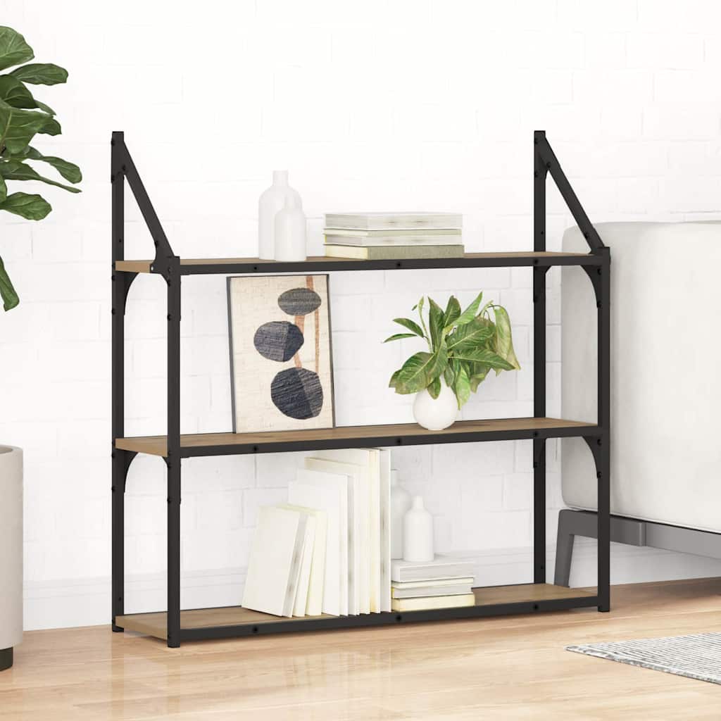 Vidaxl Scaffale Da Parete Rovere Artigianale 80 X 21 X 78,5 Cm