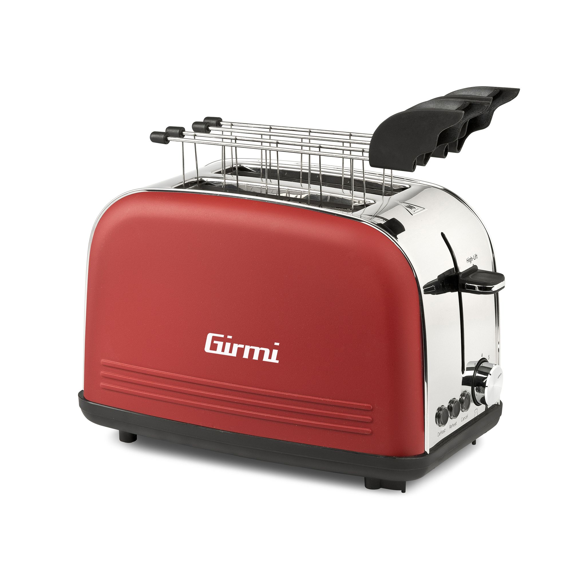 Joom Marketlink Europe Unisex Rot Girmi Tp5702 Toaster 850W Red/Silver - Bild 4