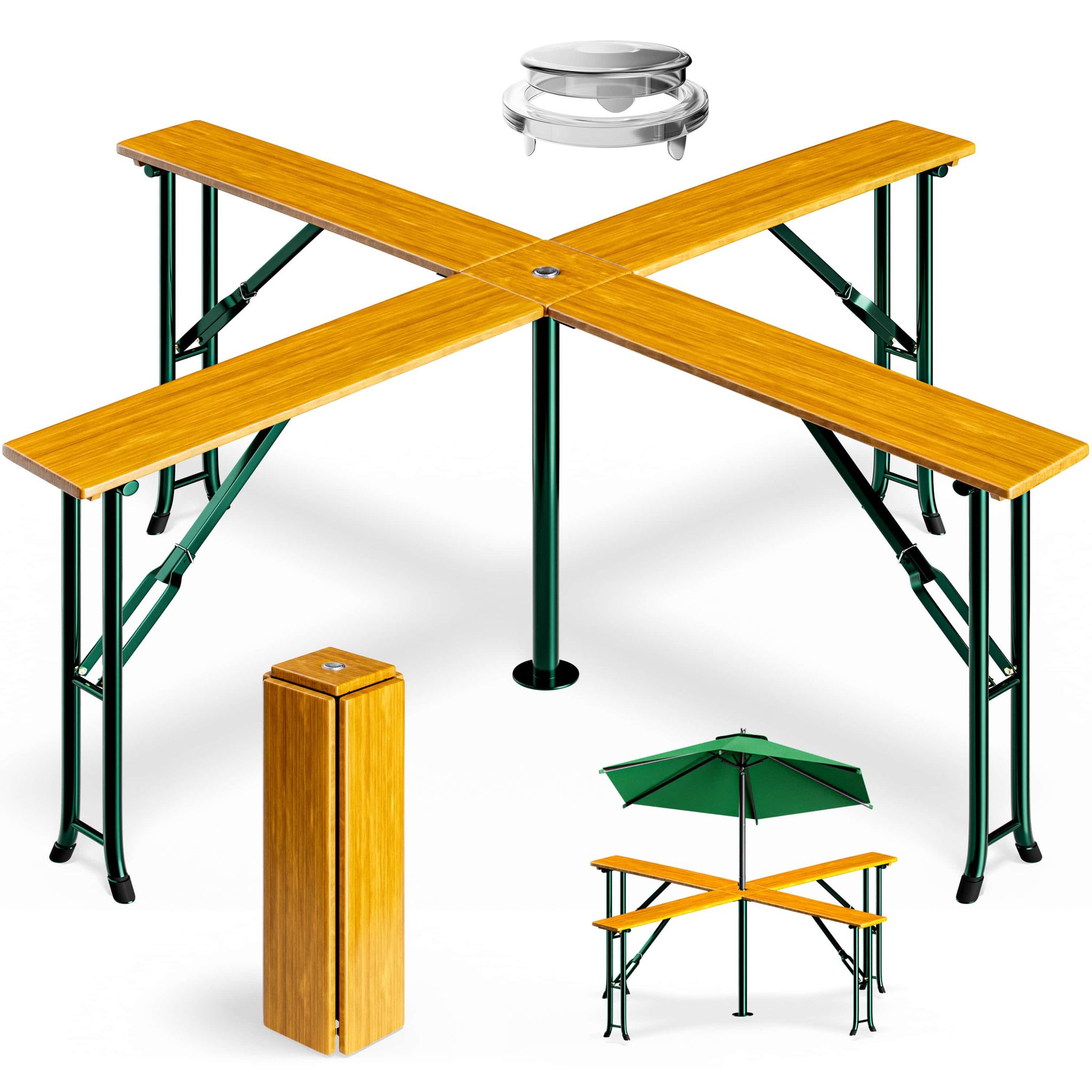 Casaria® Stehtisch Quattro Xxl Hoch Klappbar Bierzeltgarnitur Outdoor Indoor Hochtisch Klapptisch Bistrotisch Bartisch Biertisch Gartentisch Garten Holz