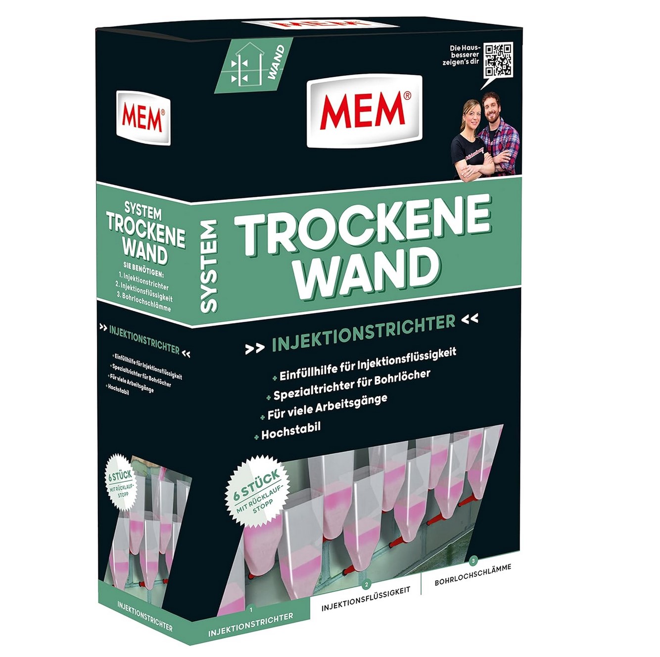 MEM Trockene Wand Injektionstrichter 6 Stück - Image 2