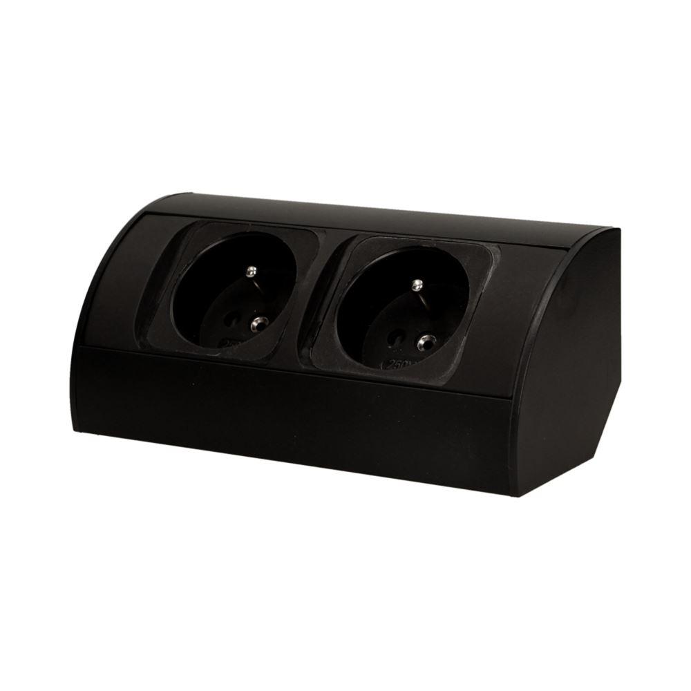 Orno Möbelsteckdose 2X2p+Z Schwarz – On-Ae-1303/B